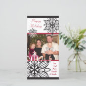 Carte photo moderne Snowflake (Debout devant)