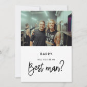 Carte photo moderne 'Veux-tu être mon témoin' (Devant)