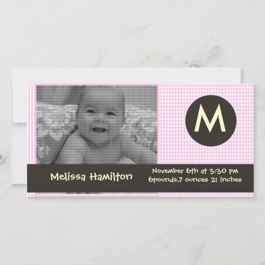 carte photo monogramme (Devant)