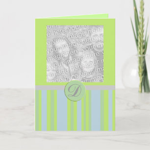 carte photo monogramme rayures