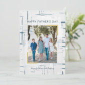 Carte photo Motif bleu gris de la Marine (Debout devant)