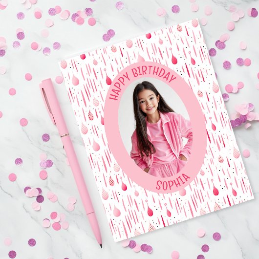 Carte Photo Motif rose