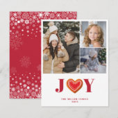 Carte photo multiple de Noël avec biscuits au ging (Devant / Derrière)