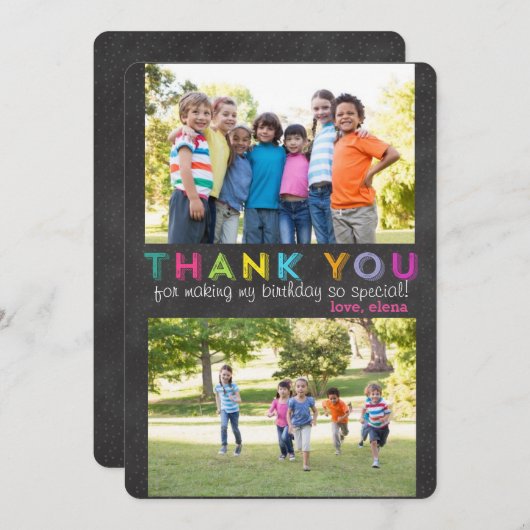 Carte photo multiple fait sur commande de Merci (Devant / Derrière)