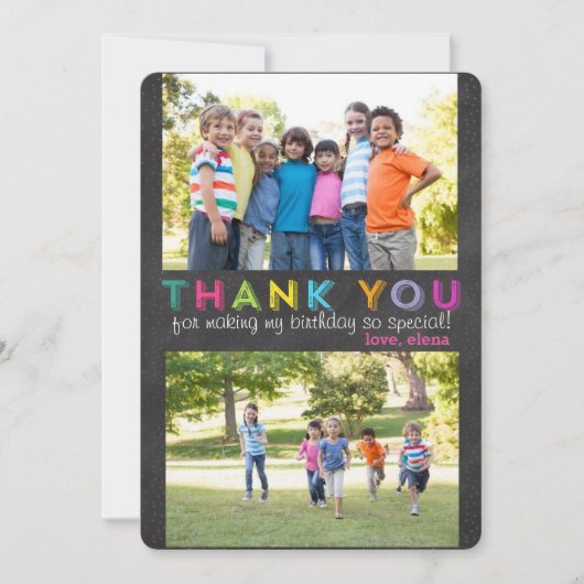 Carte photo multiple fait sur commande de Merci (Devant)