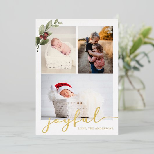 Carte Photo Multiple Joyeuse (Debout devant)