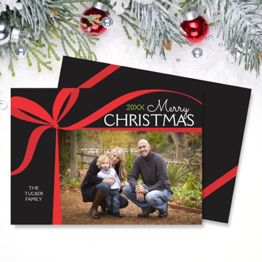 Carte photo Noël Bow