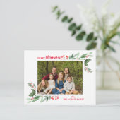 Carte photo Noël, carte de voeux Noël (Debout devant)