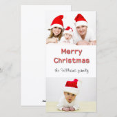 Carte photo Noël Deux photos (Devant / Derrière)