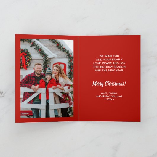 Carte Photo NOEL Greenery Berries (Intérieur)