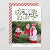 Carte photo Noël Holly-Holiday (Devant / Derrière)