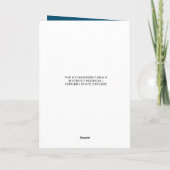 CARTE PHOTO NOËL JOYEUX FLEURS BLEUES BLANCHES (Dos)