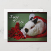 carte photo "Noël lapin" (Devant / Derrière)