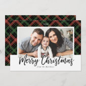 Carte photo Noël Plaid (Devant / Derrière)