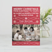 Carte photo Noël rouge (Debout devant)