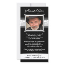 Carte photo noir et blanc Merci Memorial