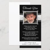 Carte photo noir et blanc Merci Memorial (Devant / Derrière)