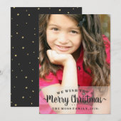 carte photo - Nous Vous Souhaitons Un Joyeux Noël (Devant / Derrière)