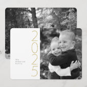 Carte photo Nouvel An 2025 (Devant / Derrière)