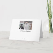 Carte Photo of dog in clothes, "cute" theme for anyone. (Dos)