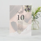 Carte Photo Olive Ivory Wedding Seating Chart (Debout devant)