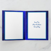 Carte photo ombrée bleue de la Saint-Valentin (Intérieur)