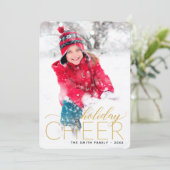 Carte photo or Cheer (Debout devant)