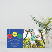 Carte photo "Ornements de Noël" (Debout devant)