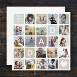 Carte Photo Papa moderne Collage Fête des pères Amour de<br><div class="desc">On t'aime,  papa ! Design de collage photo de fête des pères moderne avec 20 de vos photos de famille préférées - et un message personnalisé sur un fond de tonalité moderne et tendance en terre bouchée. Un merveilleux cadeau de gardien !</div>