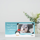 Carte photo Penguin de Noël (Debout devant)