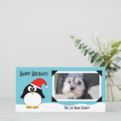 Carte photo Penguin de Noël (Debout devant)