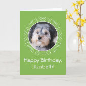 Carte Photo personnalisable Anniversaire (Fleur jaune)