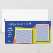 Carte photo personnalisable de bonne année (Devant / Derrière)