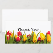 Carte photo personnalisable de merci de tulipes (Devant / Derrière)