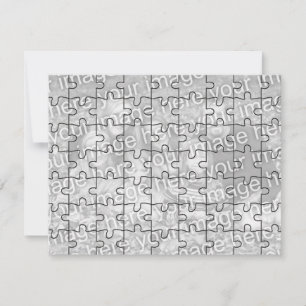 Carte Photo personnalisable "Faux" Puzzle Card-63 pièces