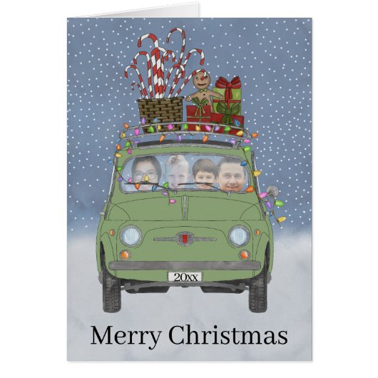 Carte photo personnalisable Rero Fiat 500 (Devant)