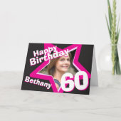 carte photo personnalisé 60e anniversaire (Devant)