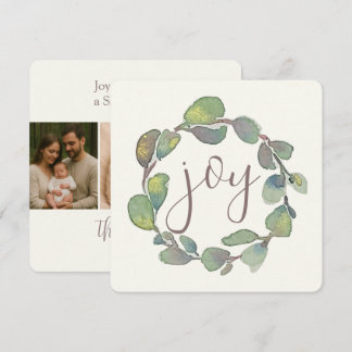 Carte Photo personnalisé aquarelle originale Joy personn