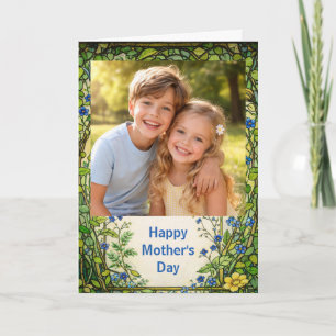 Carte Photo personnalisé Bonne fête des Mères floral