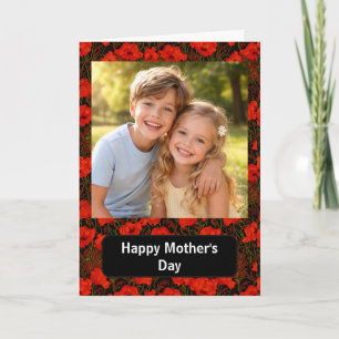 Carte Photo personnalisé Bonne fête des Mères florales C