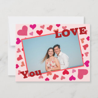 Carte photo personnalisé - Carte d'amour romantiqu