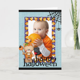 Carte photo personnalisé de bébé de Halloween