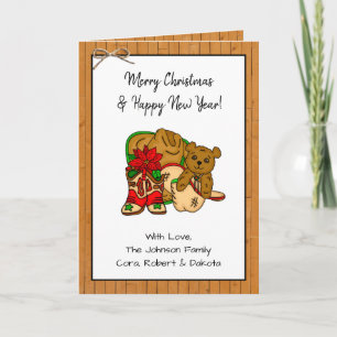 Carte Photo personnalisé et Noël sur le thème Cowboy