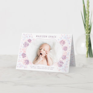 Carte photo personnalisé Faire-part de naissance p