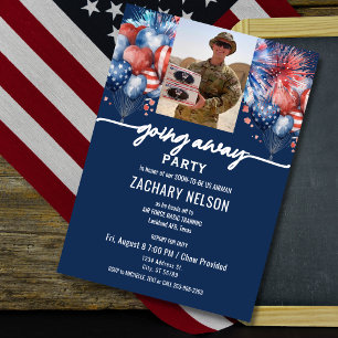 Carte Photo personnalisé Fête de départ militaire