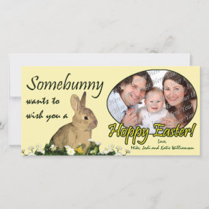 Carte photo personnalisé Hoppy Easter