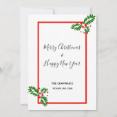 Carte photo personnalisé Joyeux Noël Joie (Dos)