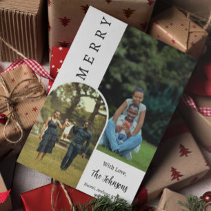 Carte Photo personnalisé Joyeux Noël Moderne