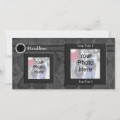 Carte photo personnalisé, Mariage noir ou concepti (Devant)