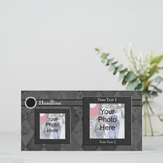 Carte photo personnalisé, Mariage noir ou concepti (Debout devant)